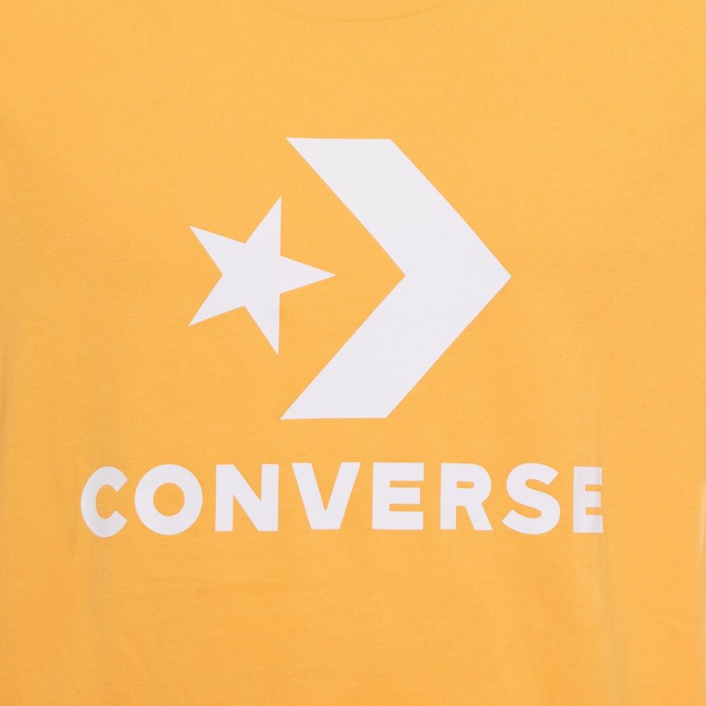 Converse T-shirt met print en bedrukt logo – Geel