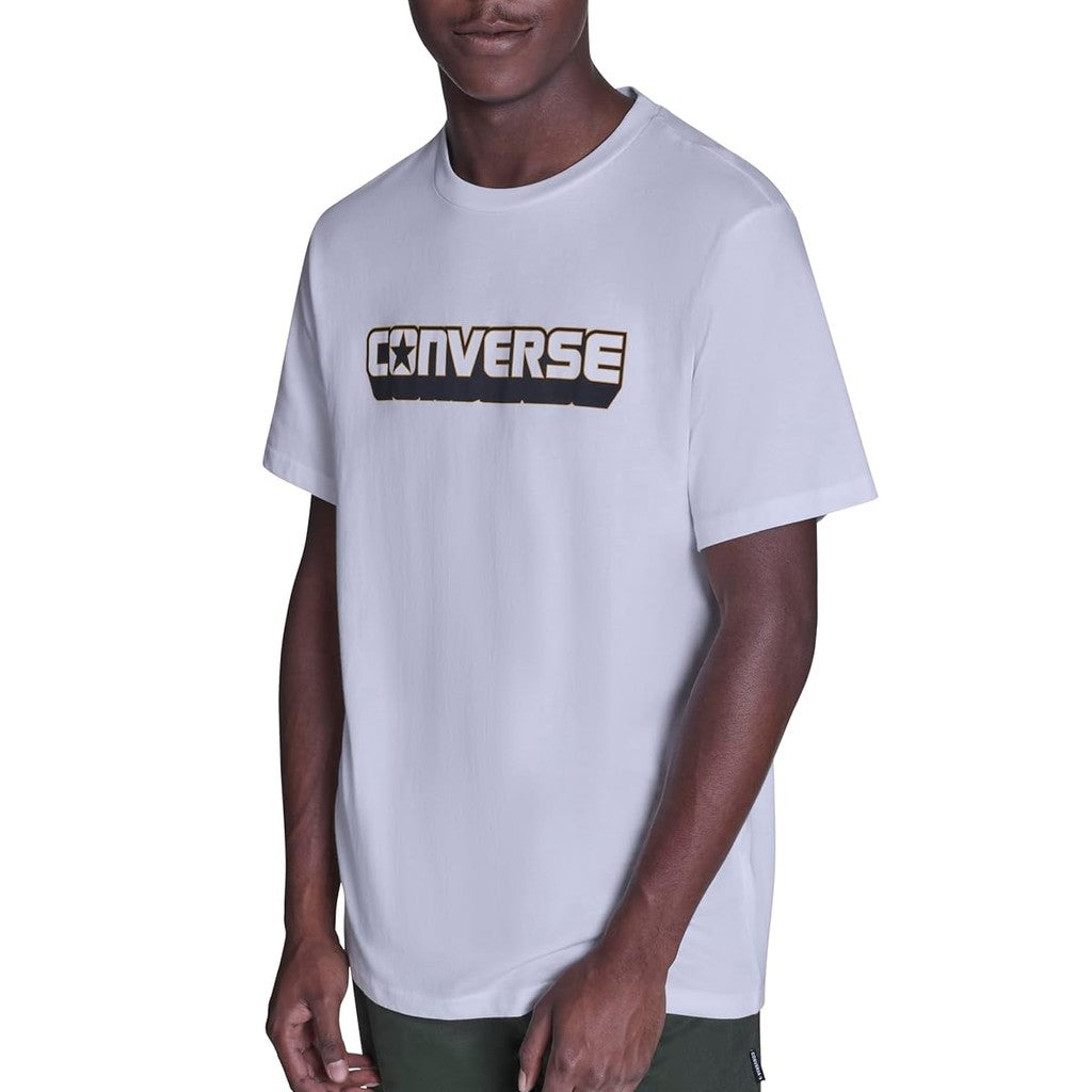 Converse T-shirt met ronde hals en bedrukt logo – Wit