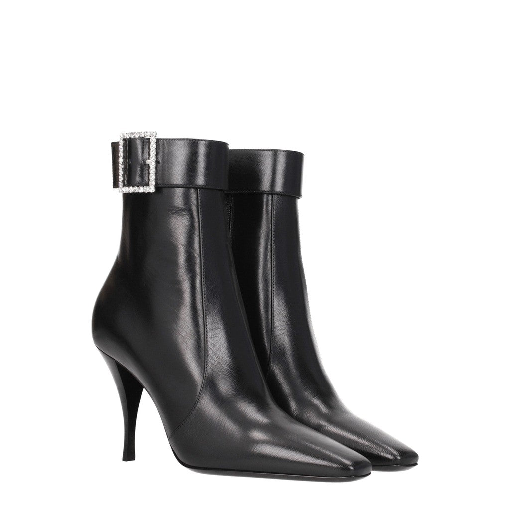 Saint Laurent Enkellaarzen – Zwart