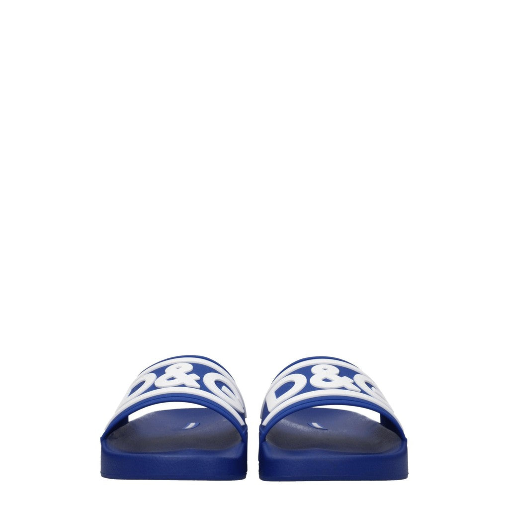 Dolce & Gabbana Rubberen sandalen met open neus – Blauw / Wit