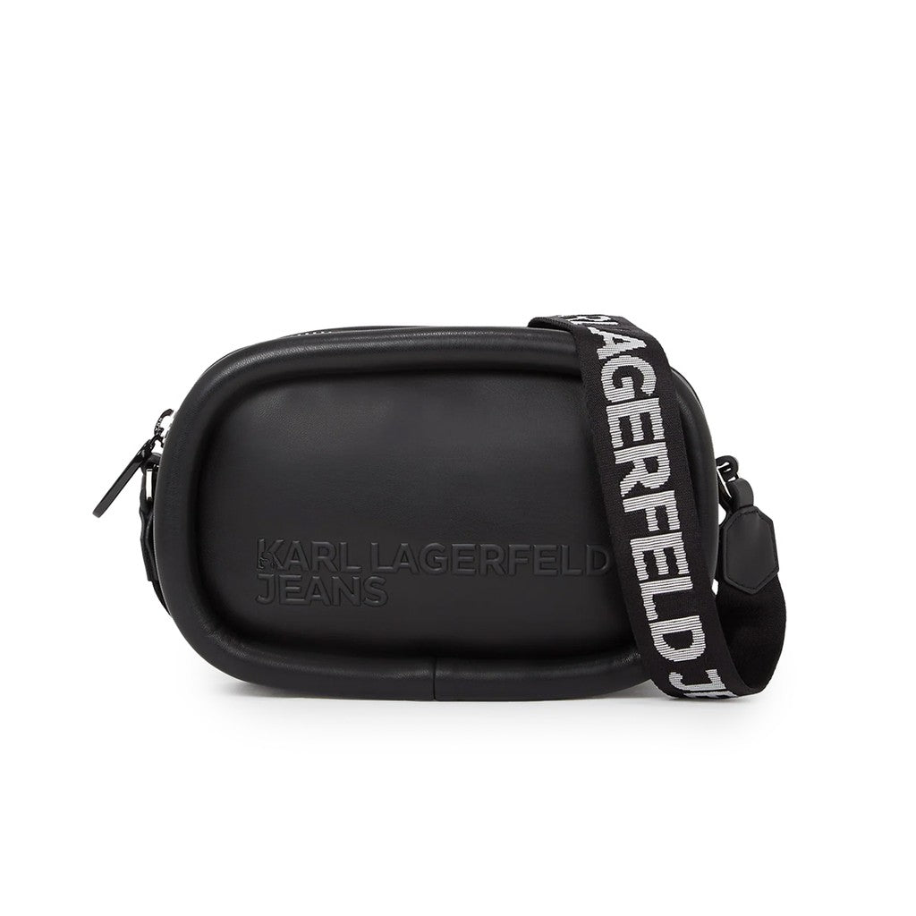 Karl Lagerfeld Crossbodytas met bedrukt logo – Zwart
