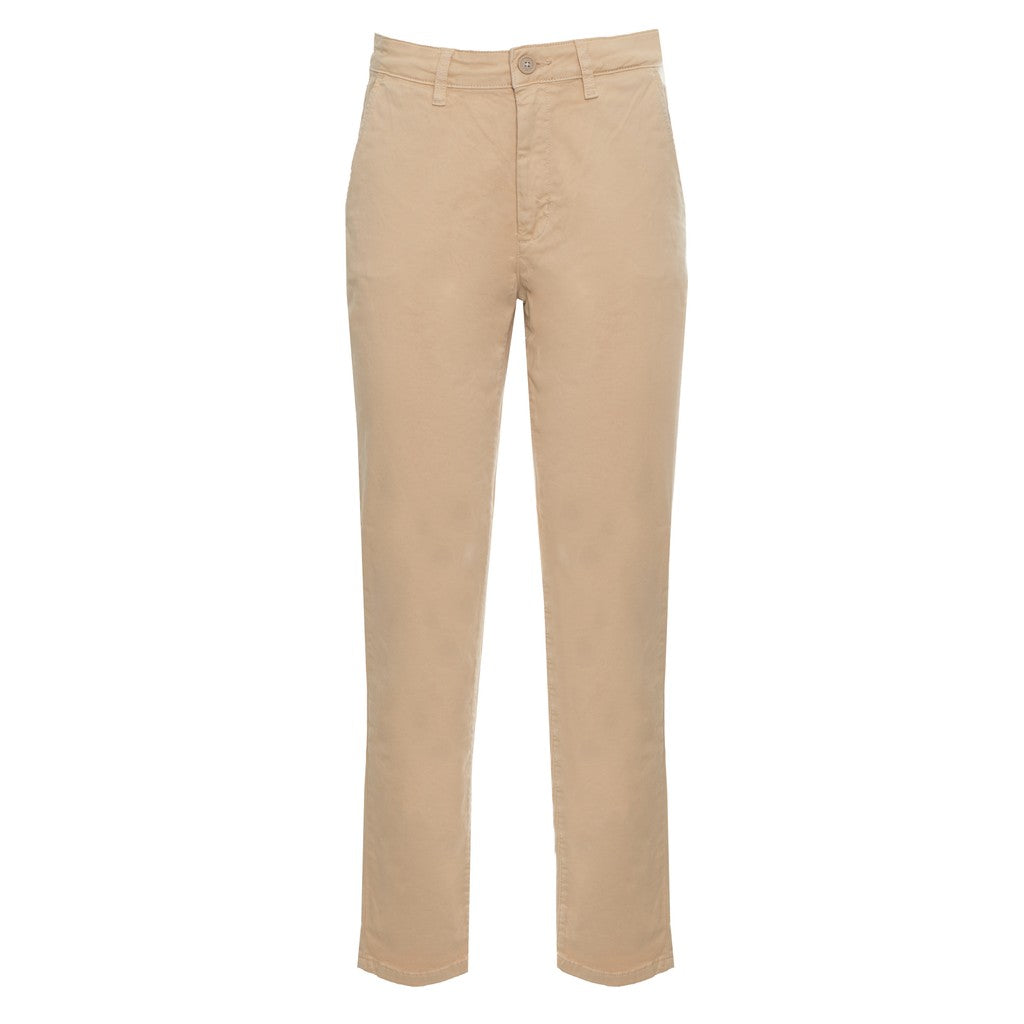 Guess Broek met vier zakken en logo – Beige
