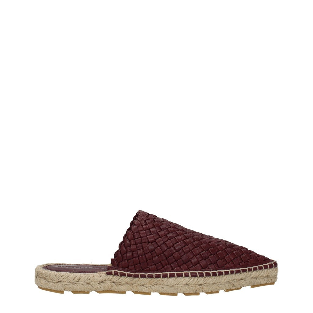 Bottega Veneta Leren muiltjes met puntige neus – Bordeaux