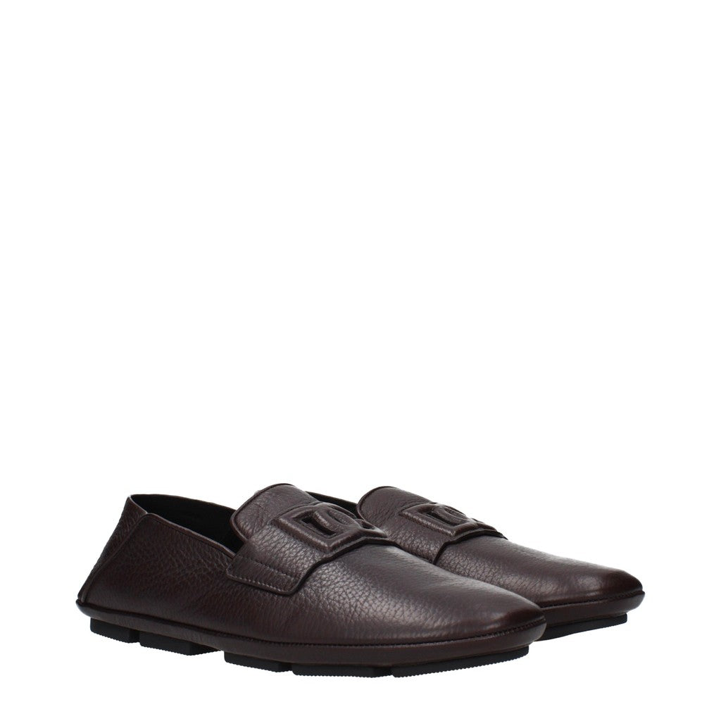 Dolce & Gabbana Loafers met rubberen zool – Bruin