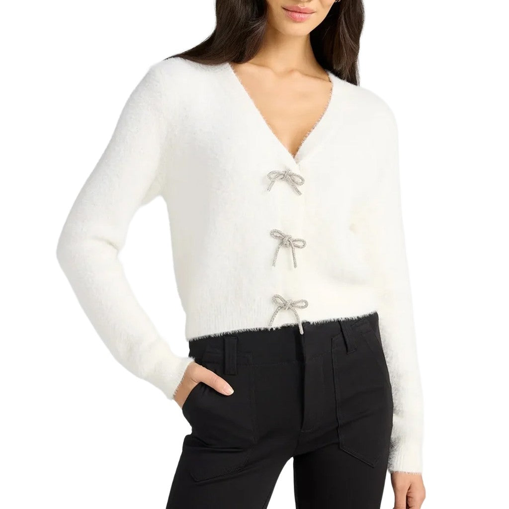 Guess Vest met V-hals en knoopsluiting – Wit