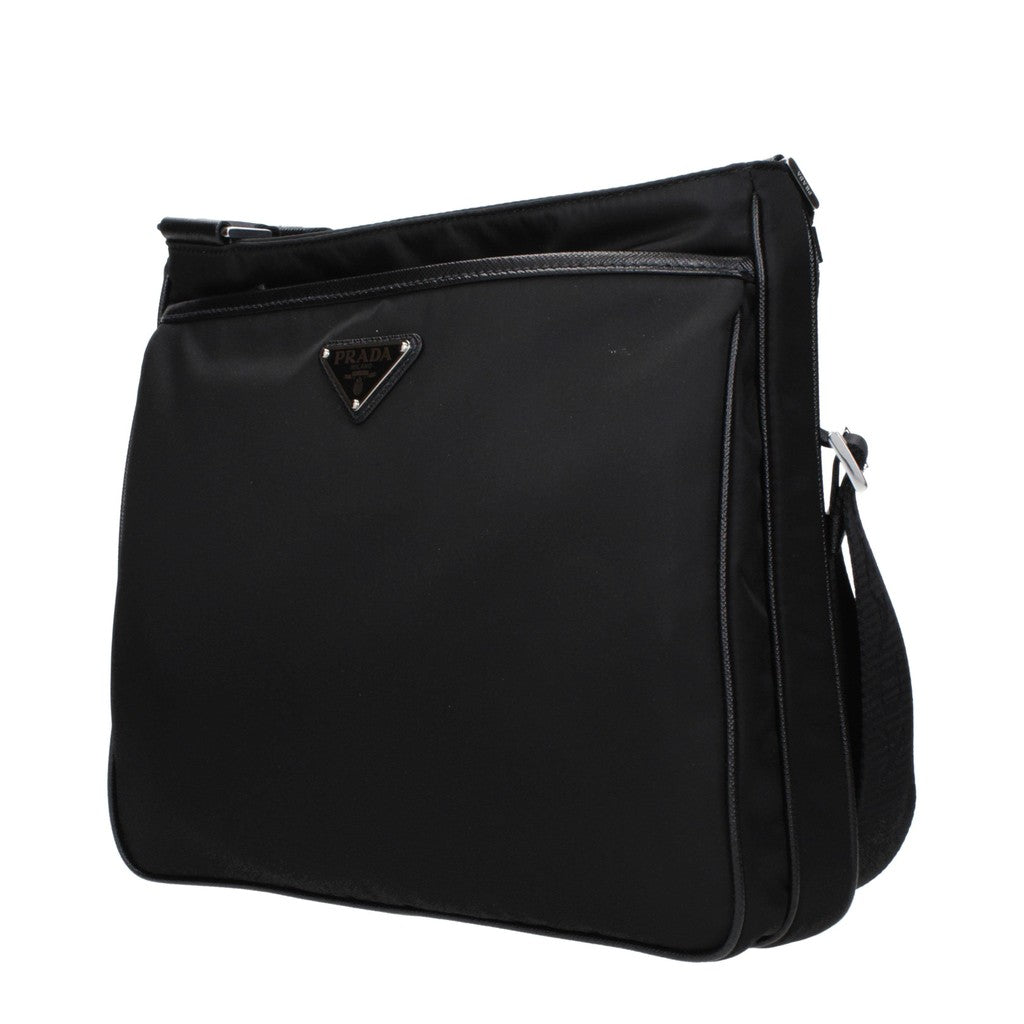Prada Re-Nylon Schoudertas met ritssluiting – Zwart