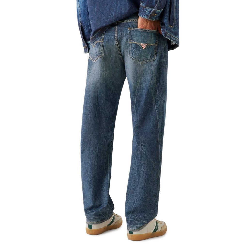 Guess Katoenen relaxed fit jeans – Middenblauw