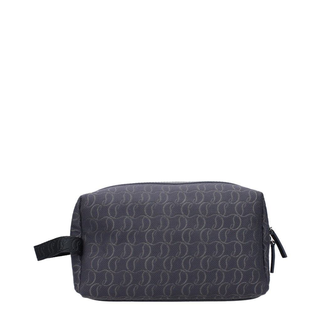 Christian Louboutin Toilettas van stof en leer – Grijs