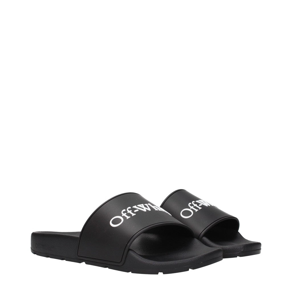 Off-White Slippers – Zwart