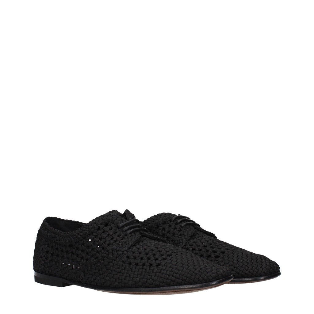 Dolce & Gabbana Veterschoenen met zool van leer en rubber – Zwart