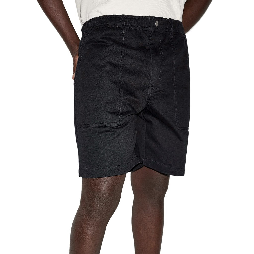 Converse Bermuda short met knoop- en ritssluiting en logo – Zwart