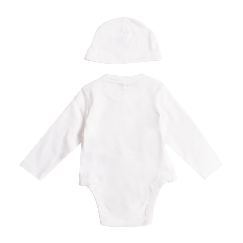 Lyle & Scott Kids Rompertje met muts – Gebroken wit