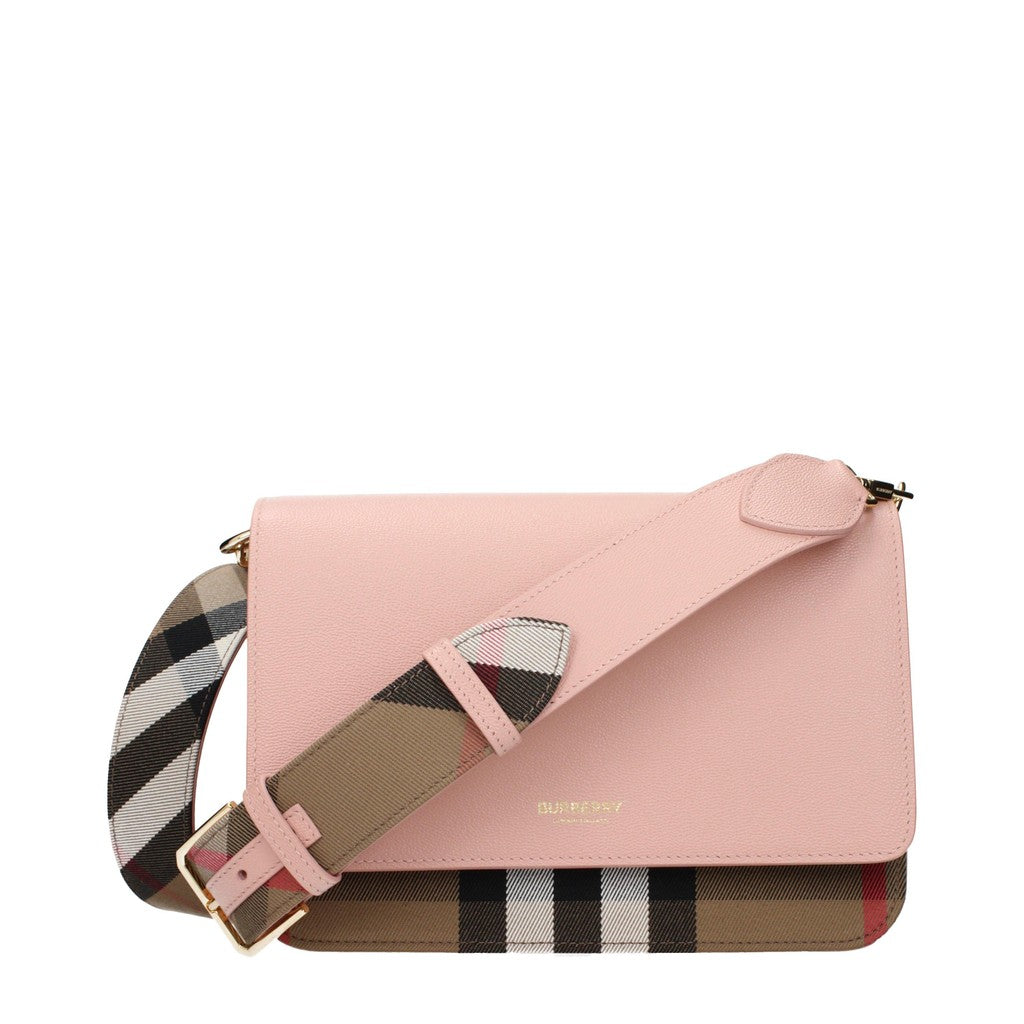 Burberry Crossbodytas van leer en stof – Oudroze