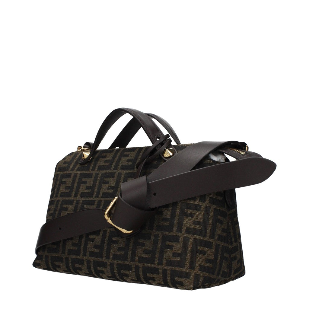 Fendi By The Way Handtas Medium van stof en leer – Bruin