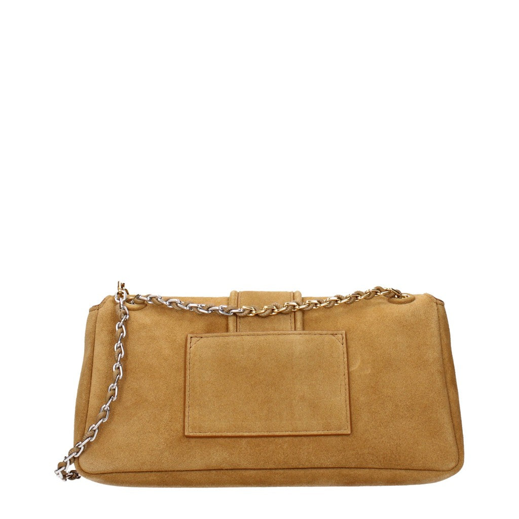Jacquemus Bambino Chaine Leren schoudertas met ketting – Camel