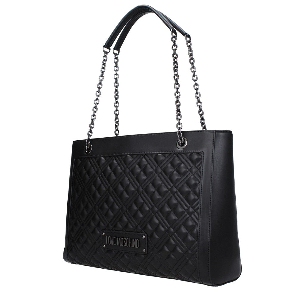 Love Moschino Shopper met details in dezelfde kleur – Zwart
