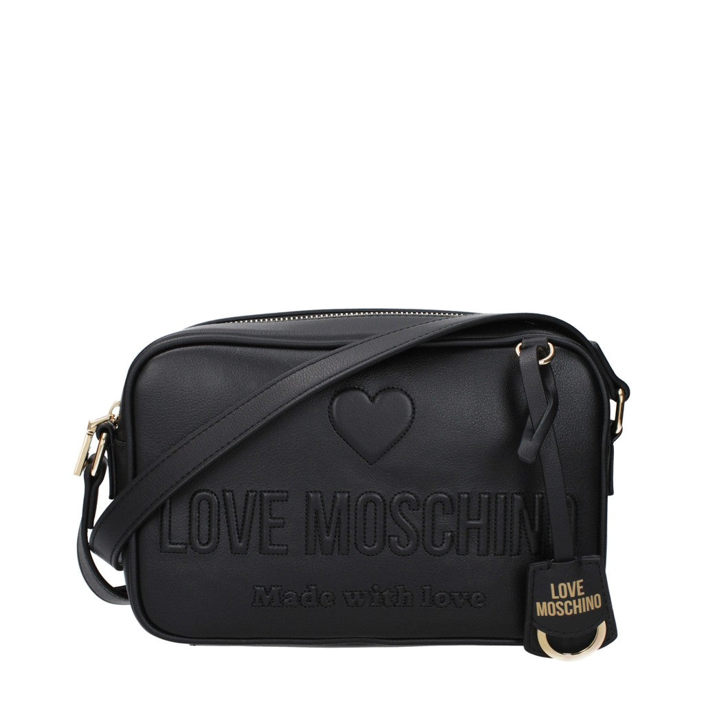 Love Moschino Crossbodytas met goudkleurige details – Zwart