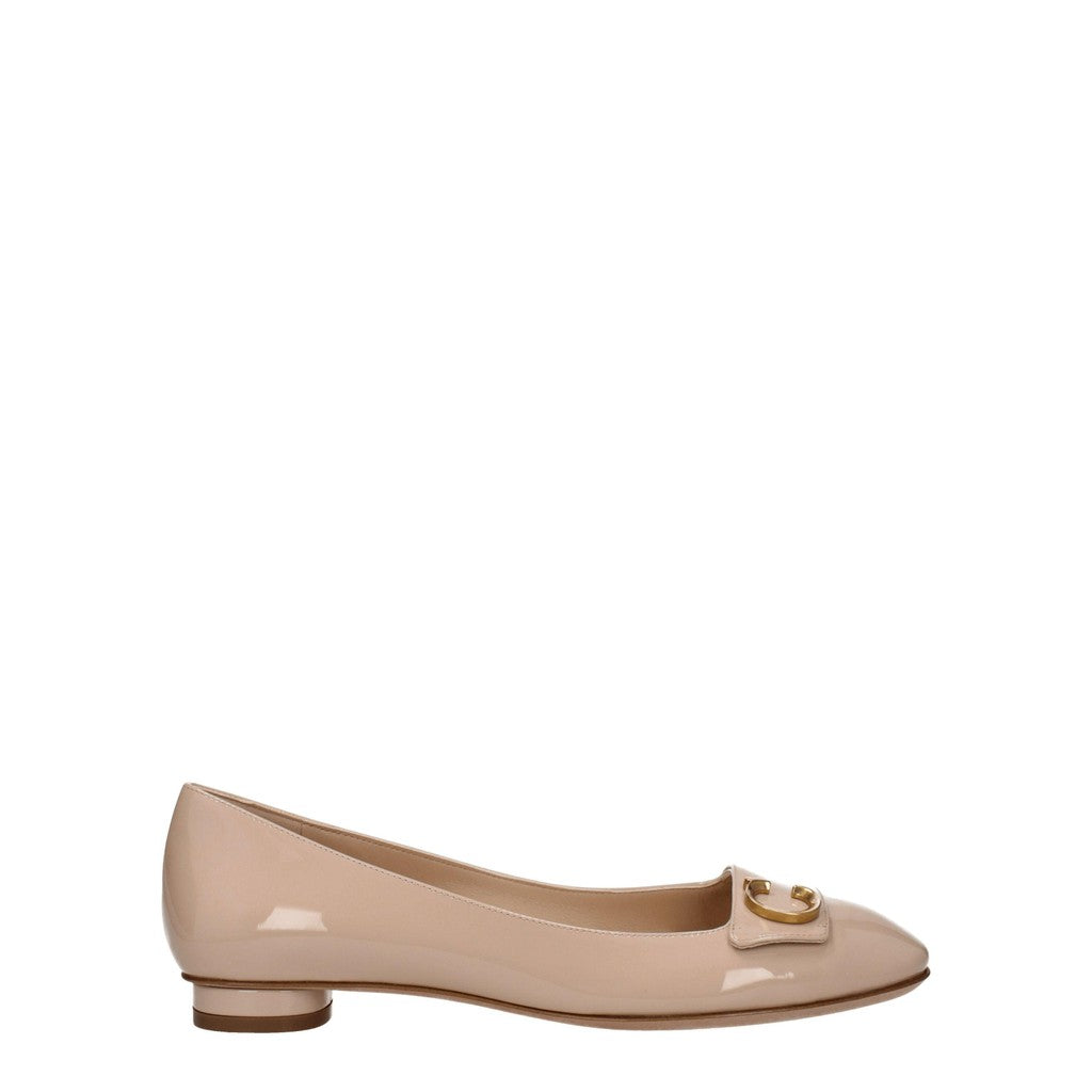 Christian Dior Lakleren ballerina's – Roze / Beige
