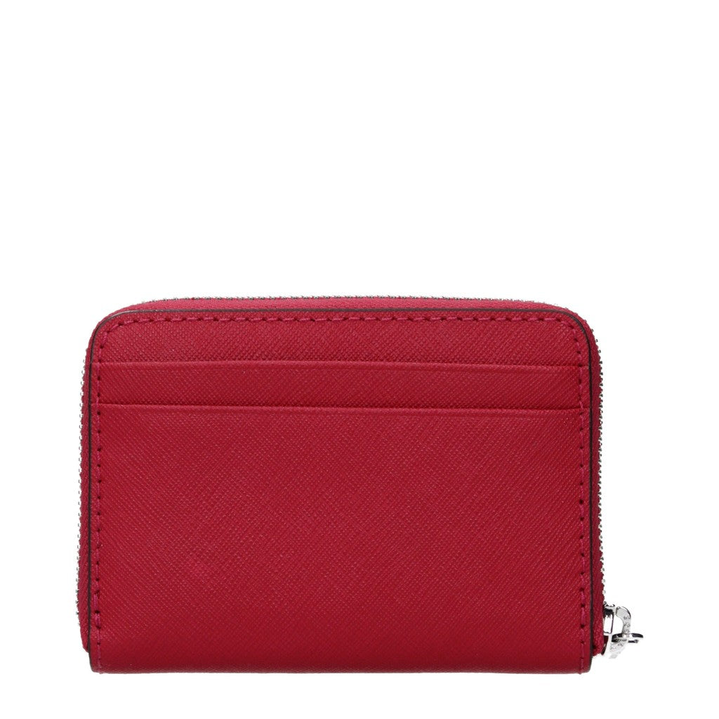 Michael Kors Jet Set Travel Compacte portemonnee met ritssluiting – Rood