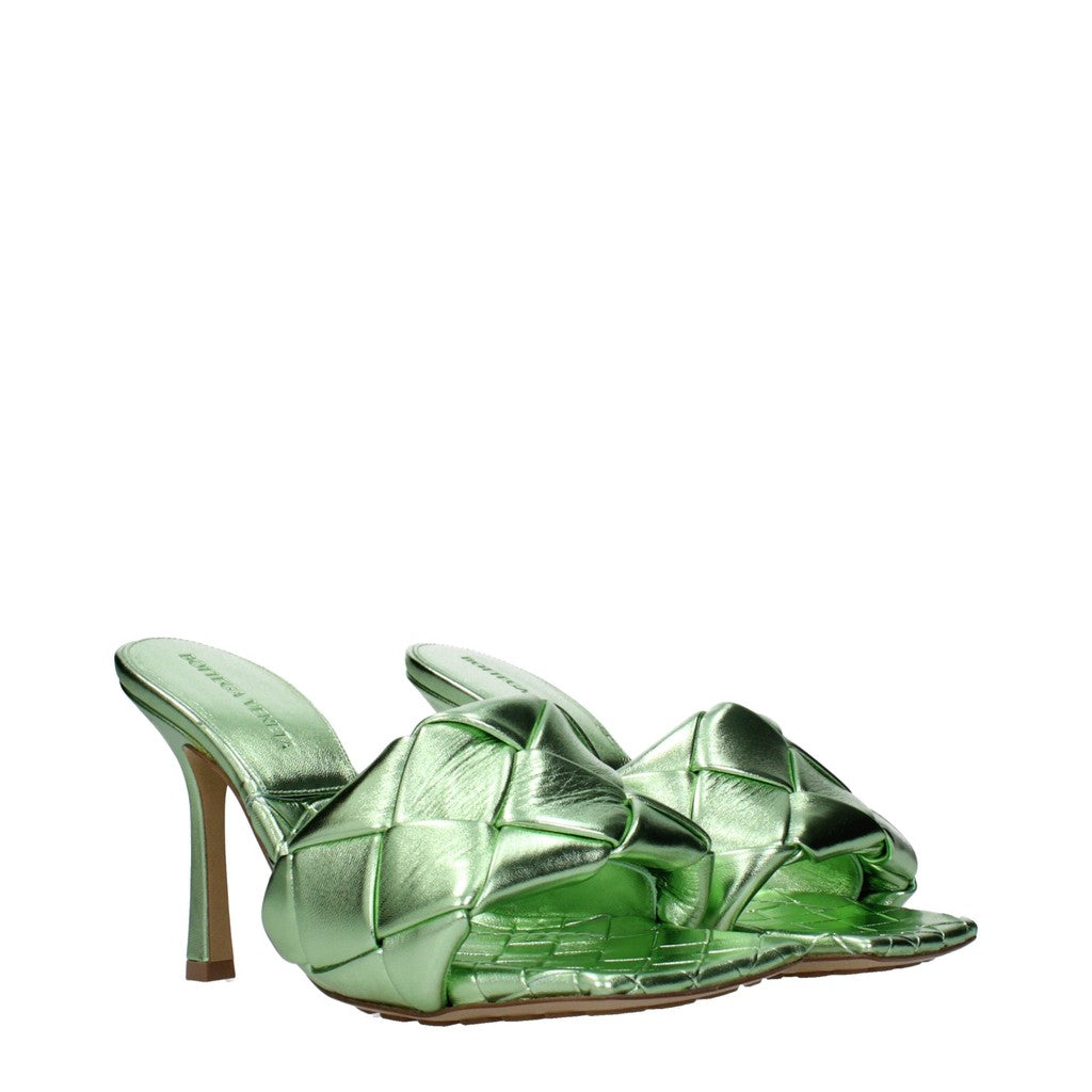 Bottega Veneta Sandalen met hak en rubberen zool – Lichtgroen