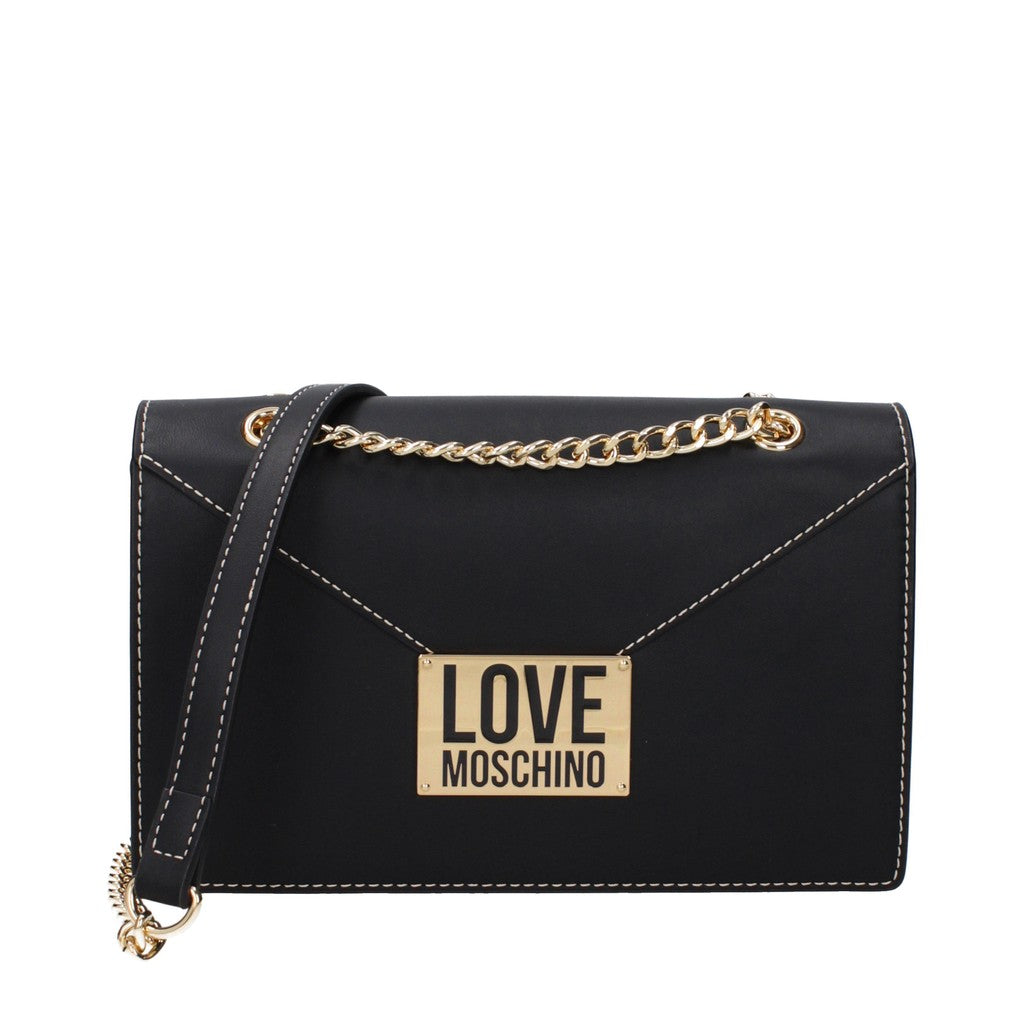 Love Moschino Compacte crossbodytas met goudkleurige details – Zwart