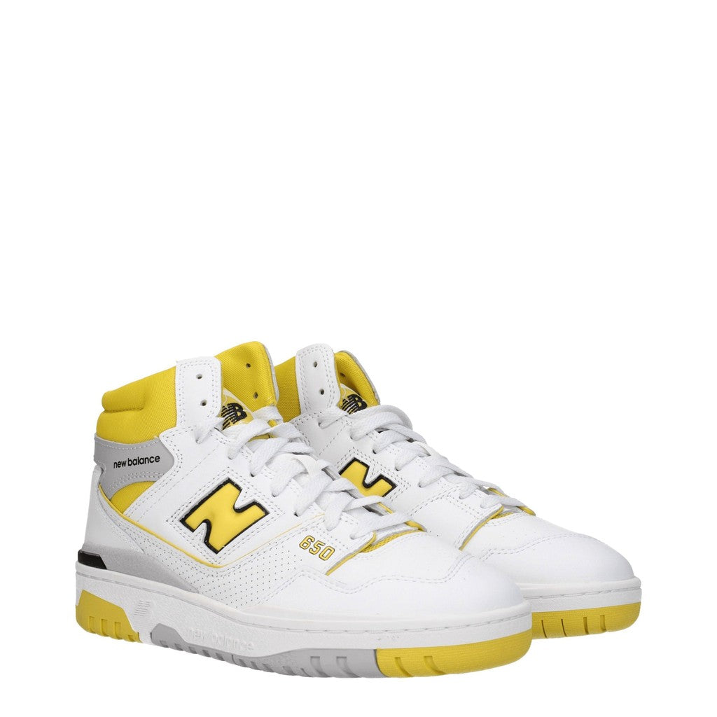New Balance 650 Sneakers van leer en stof – Wit / Geel