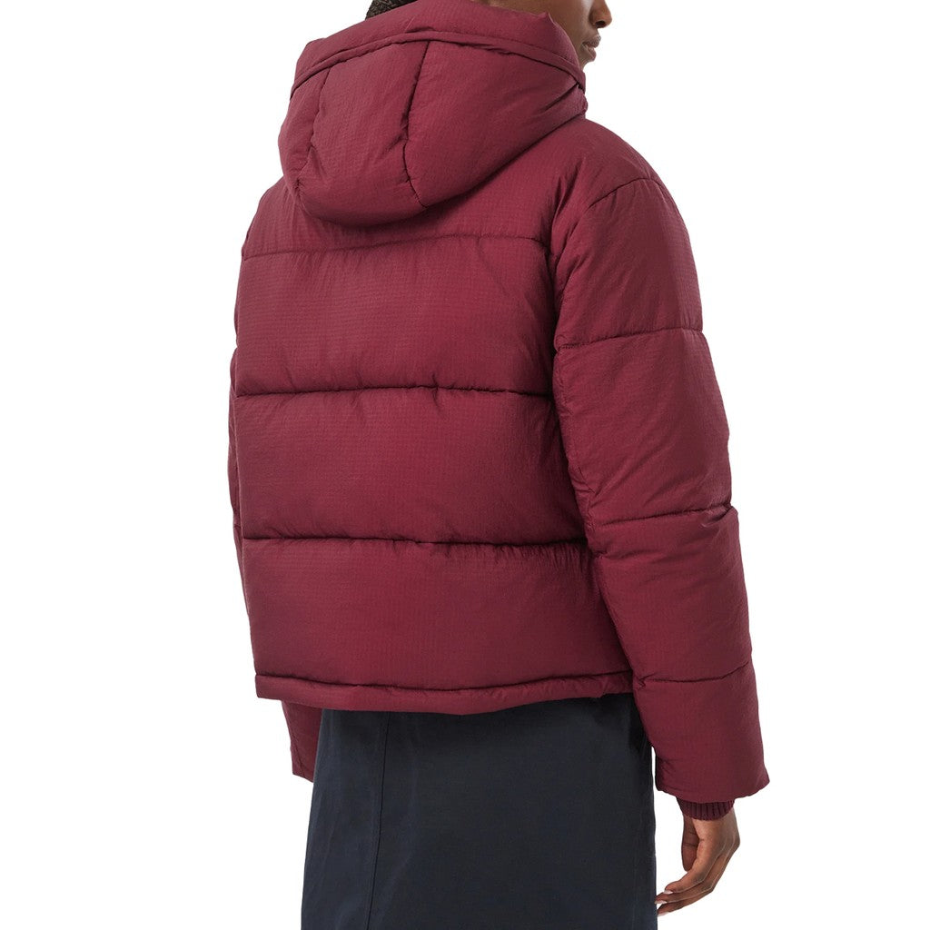Tommy Jeans Pufferjas met capuchon en trekkoord – Bordeaux
