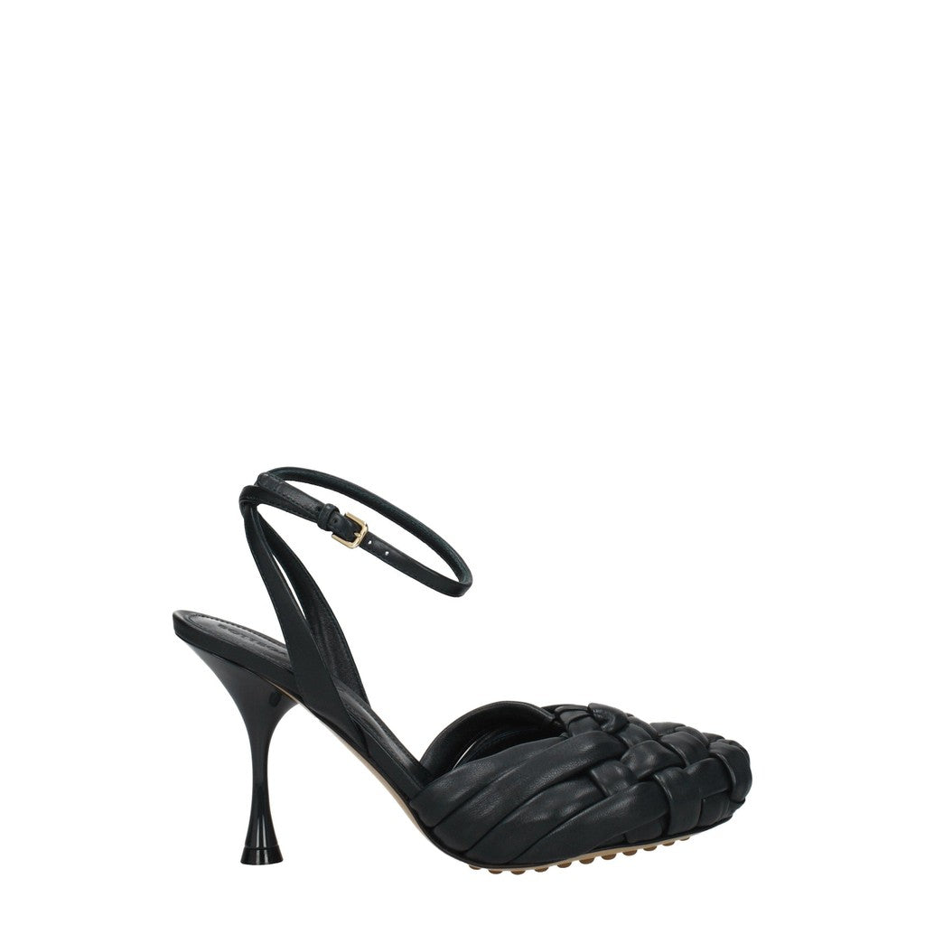 Bottega Veneta Leren pumps met hak en ronde neus – Groen