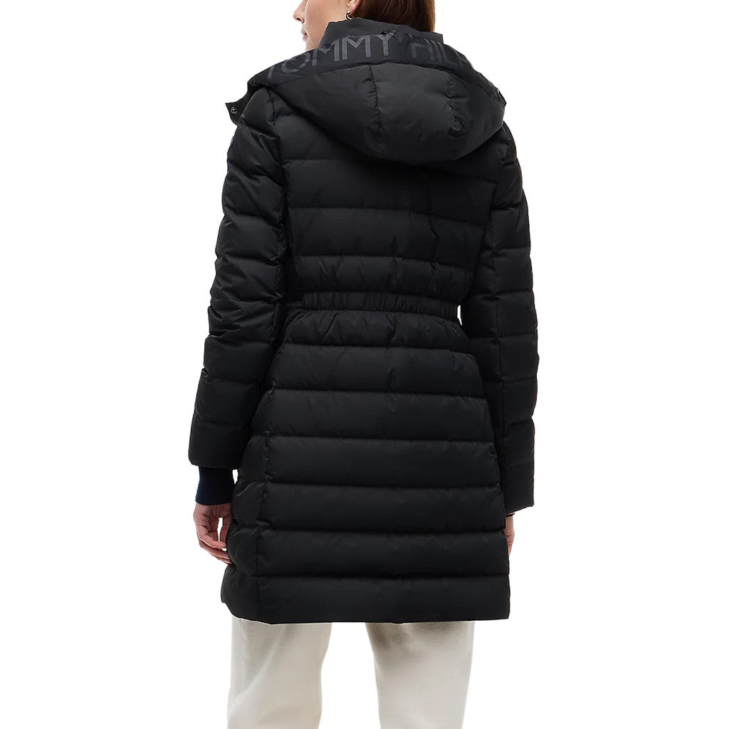 Tommy Hilfiger Gewatteerde jas met capuchon – Zwart