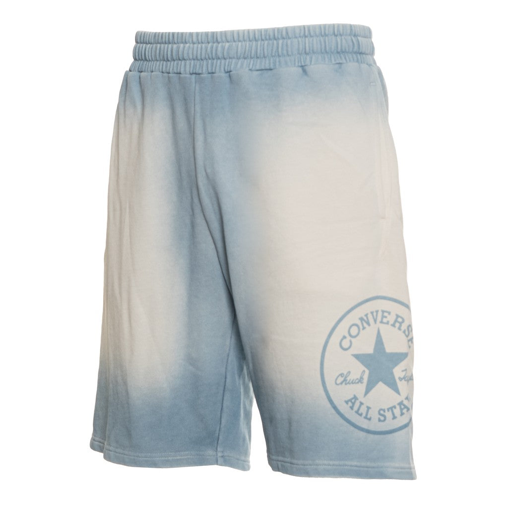 Converse Tweekleurige bermuda short met trekkoord – Lichtblauw / Wit