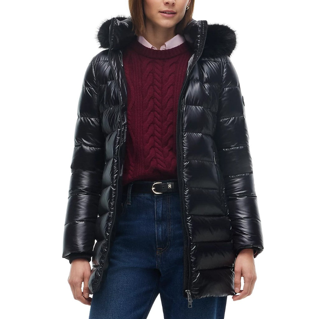 Tommy Hilfiger Donsjas met capuchon – Zwart