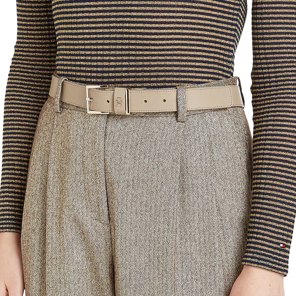 Tommy Hilfiger Leren riem Dames – Beige