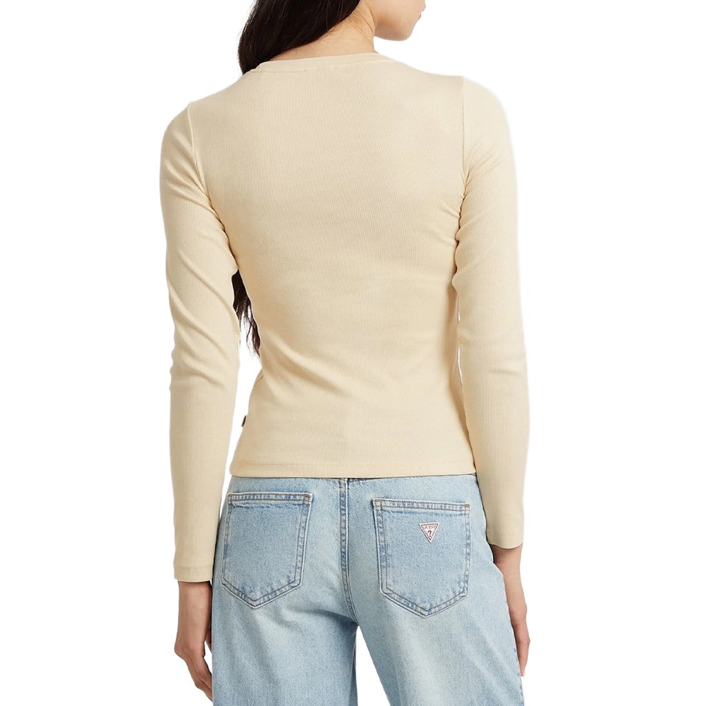 Guess T-shirt met lange mouwen – Beige