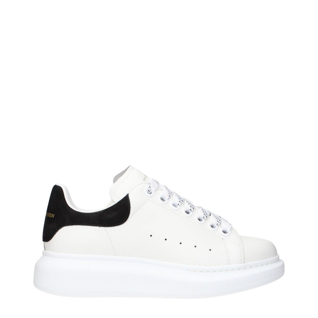 Alexander McQueen Oversized Damessneakers van leer en suède – Wit / Zwart