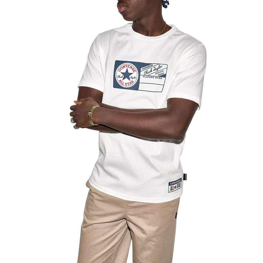 Converse T-shirt met ronde hals en bedrukt logo – Wit