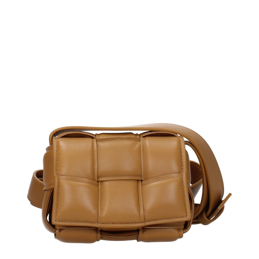 Bottega Veneta Mini crossbodytas van leer – Camel