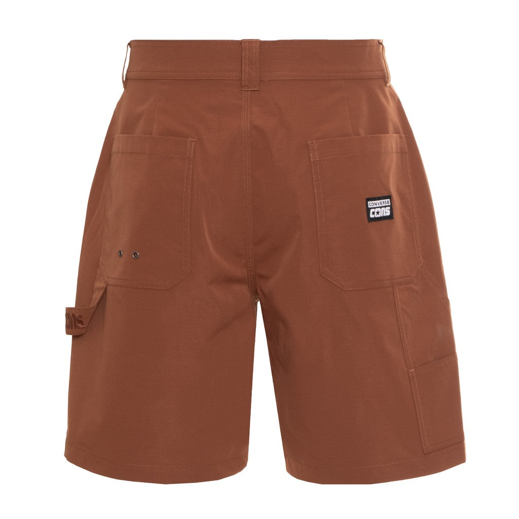 Converse Bermuda short met knoop- en ritssluiting en logo – Bruin