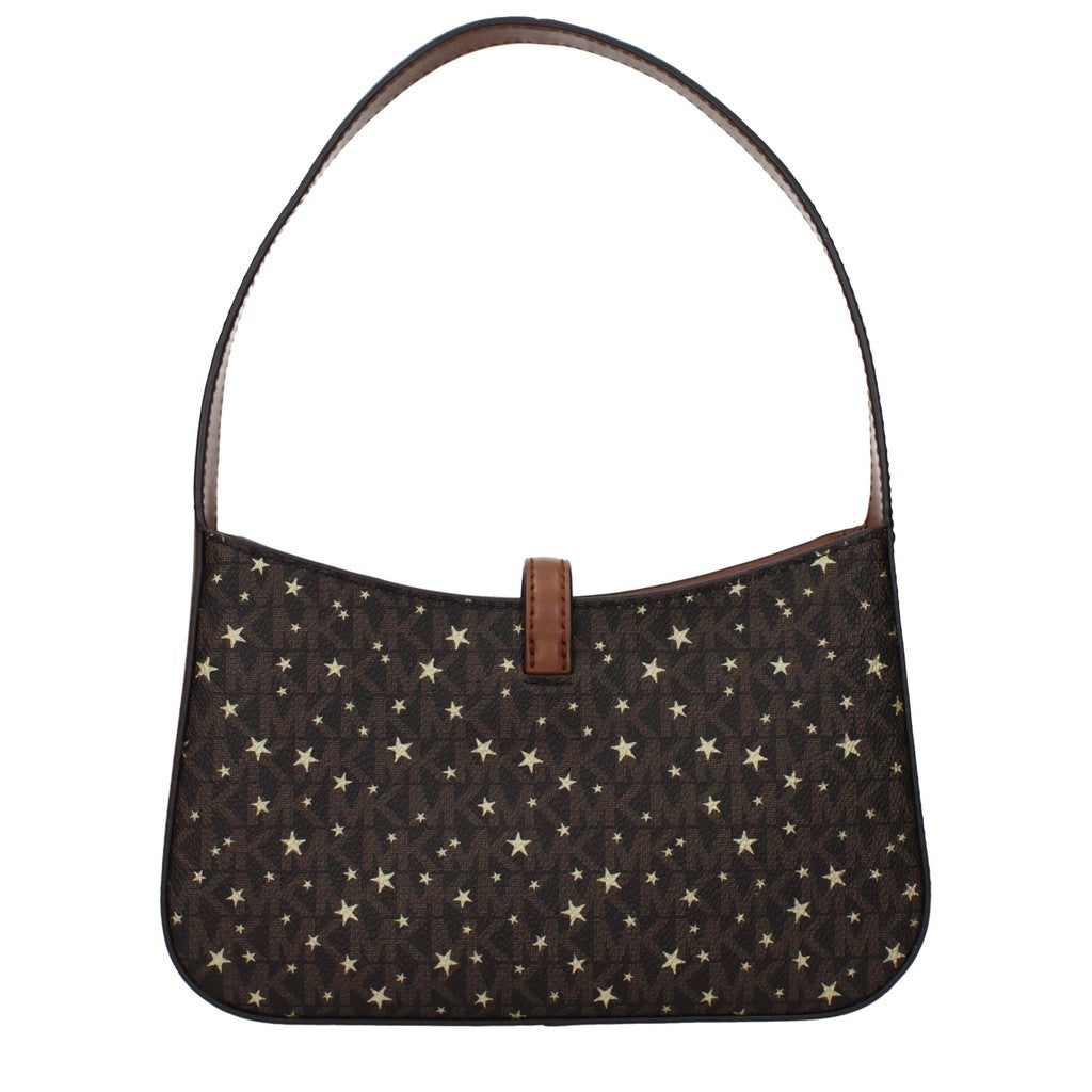Michael Kors Lyra Schoudertas met goudkleurige details – Bruin