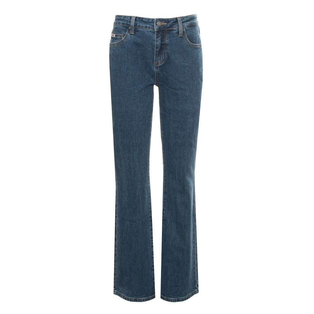 Guess Jeans met logo en vijf zakken – Middenblauw