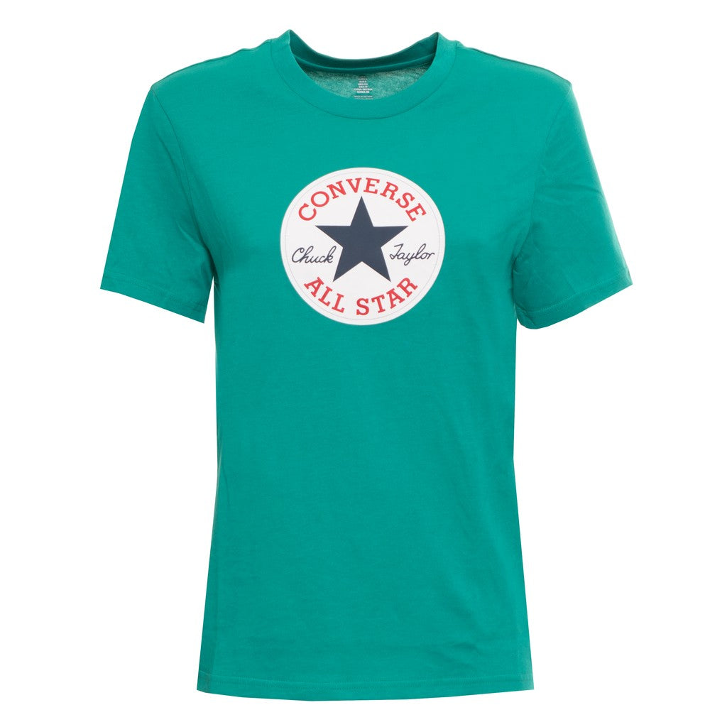 Converse Meerkleurig T-shirt met logo – Marineblauw