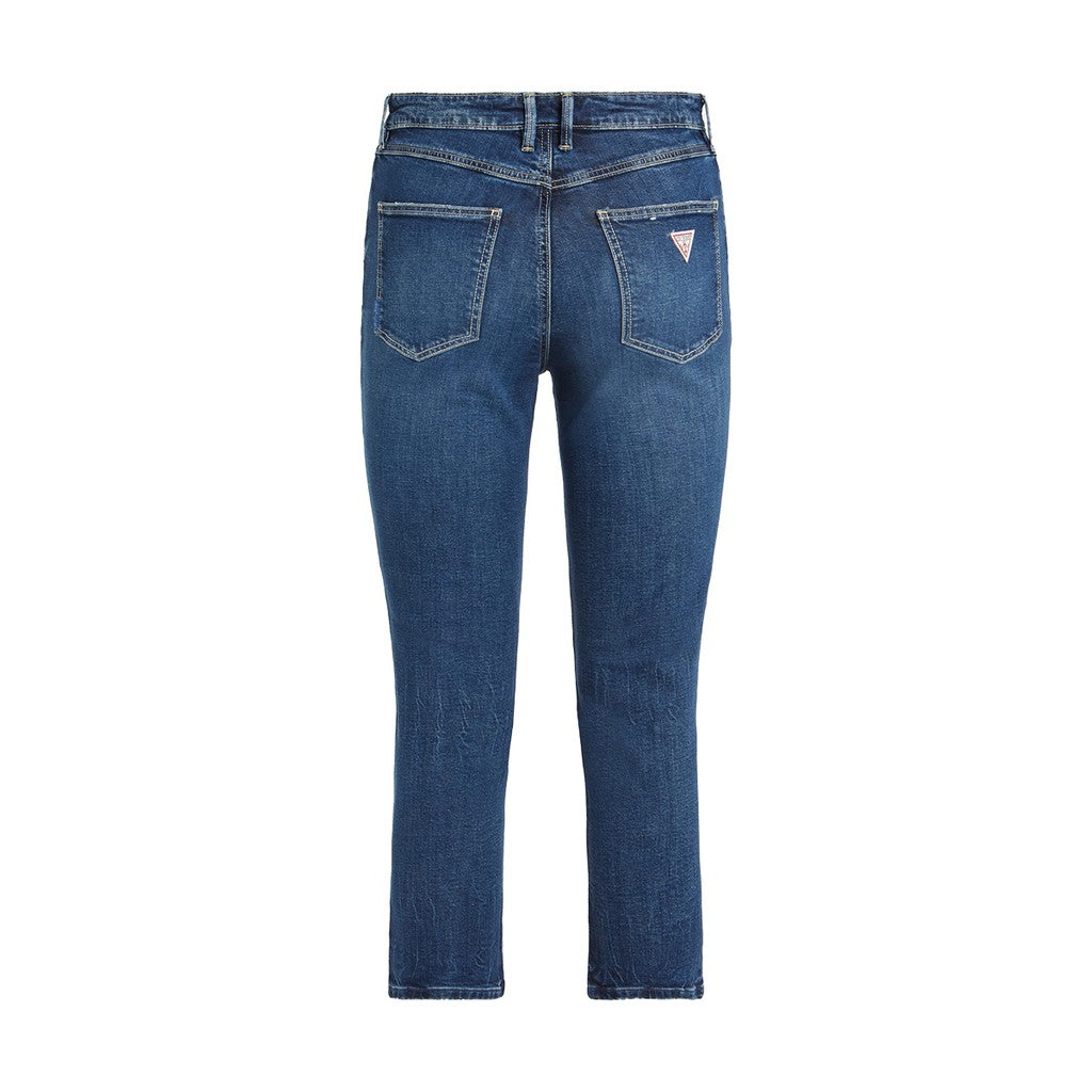 Guess Jeans in capri-lengte met knoopsluiting – Blauw