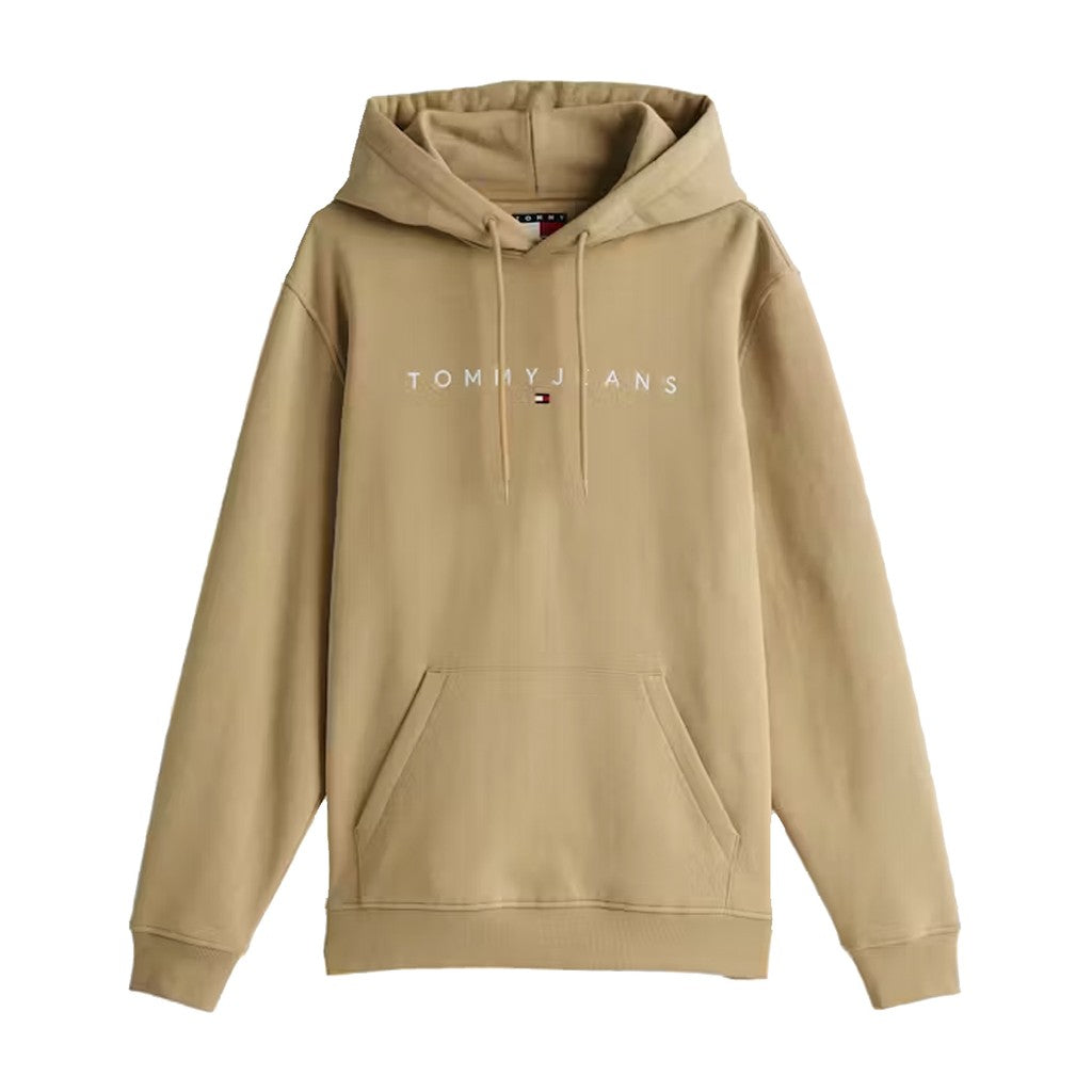 Tommy Jeans Regular Fit Hoodie met fleece binnenkant – Beige