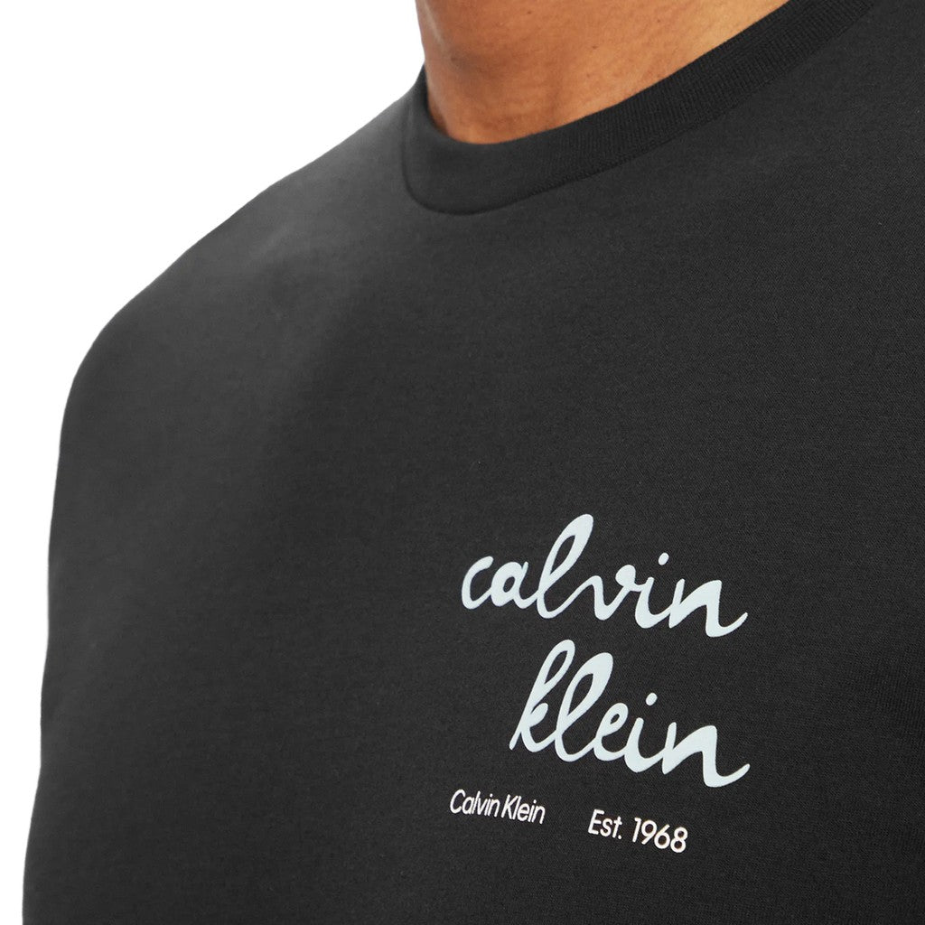Calvin Klein T-shirt met bedrukt logo – Zwart