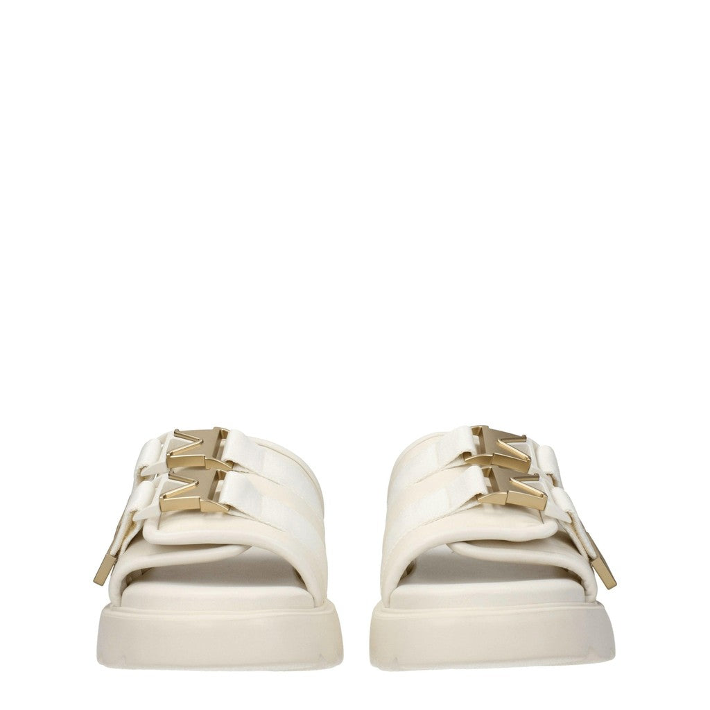 Bottega Veneta Herensandalen van leer en stof – Beige