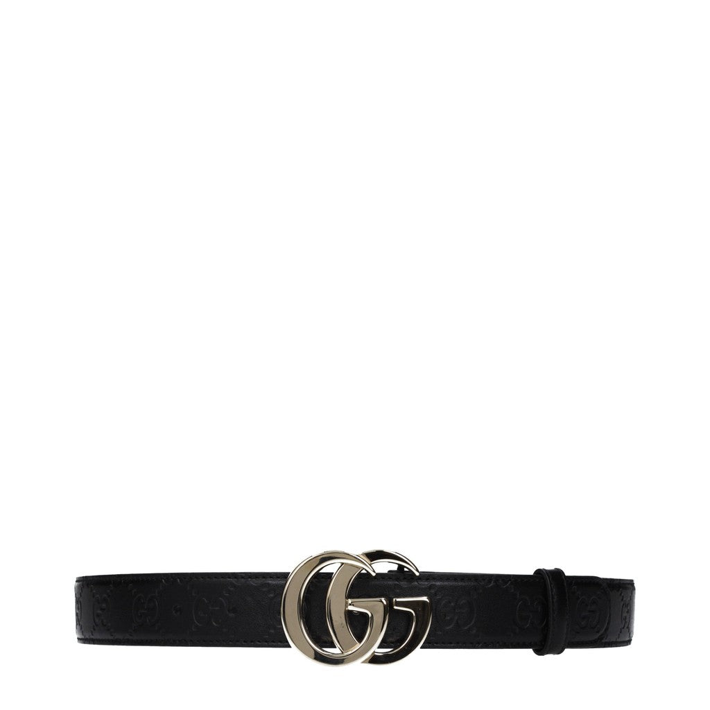 Gucci Riem met knoopsluiting en goudkleurige details – Zwart