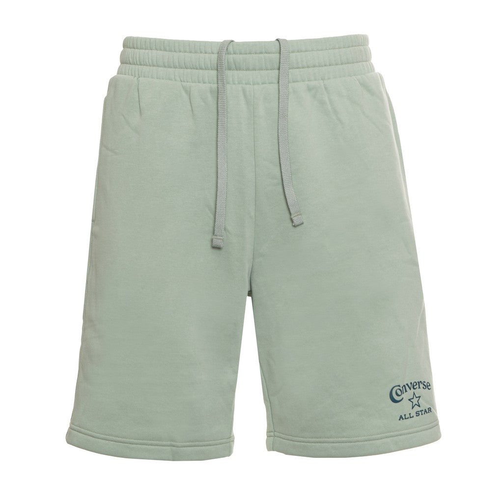 Converse Bermuda short met trekkoord en logo – Groen