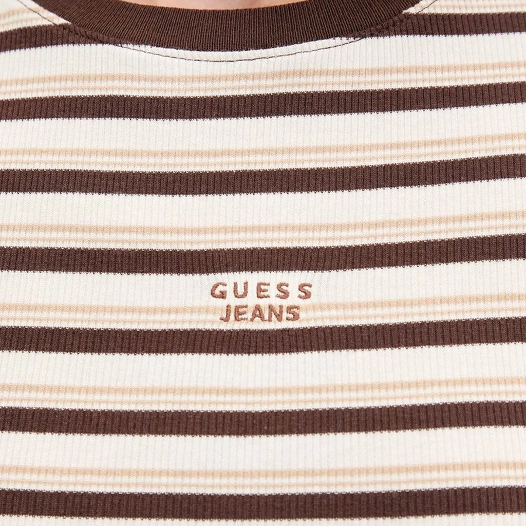 Guess T-shirt met strepen – Bruin