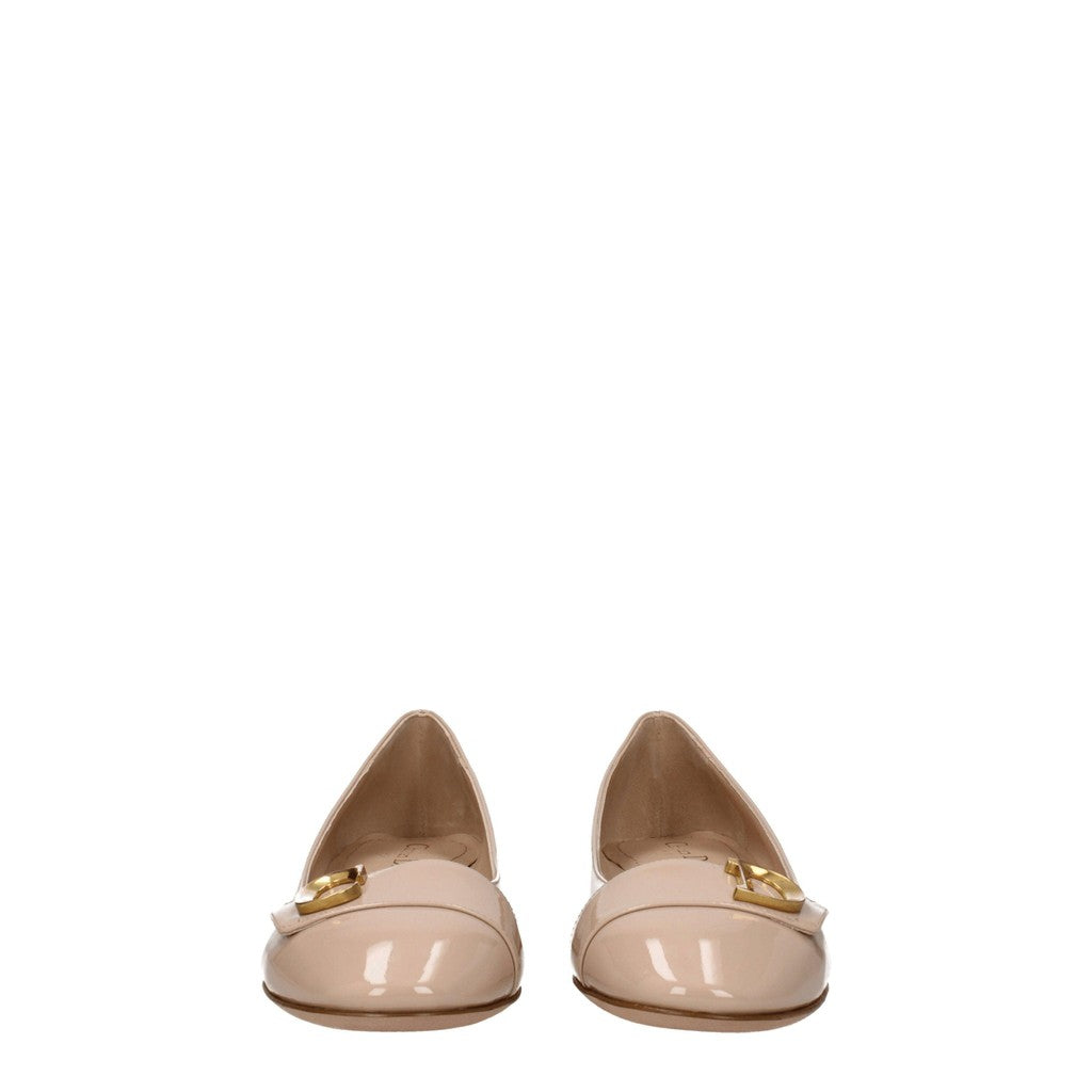 Christian Dior Lakleren ballerina's – Roze / Beige