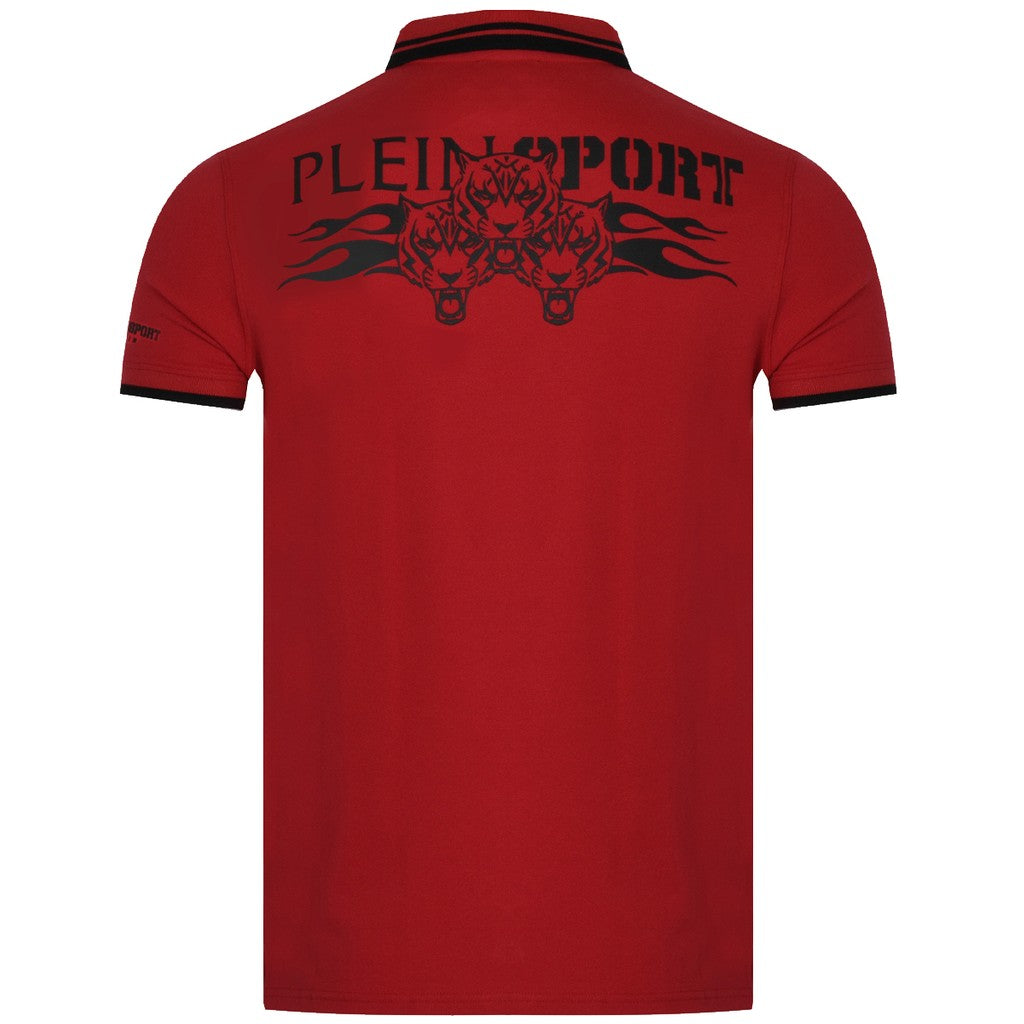 Philipp Plein Tiger Flame Polo – Rood