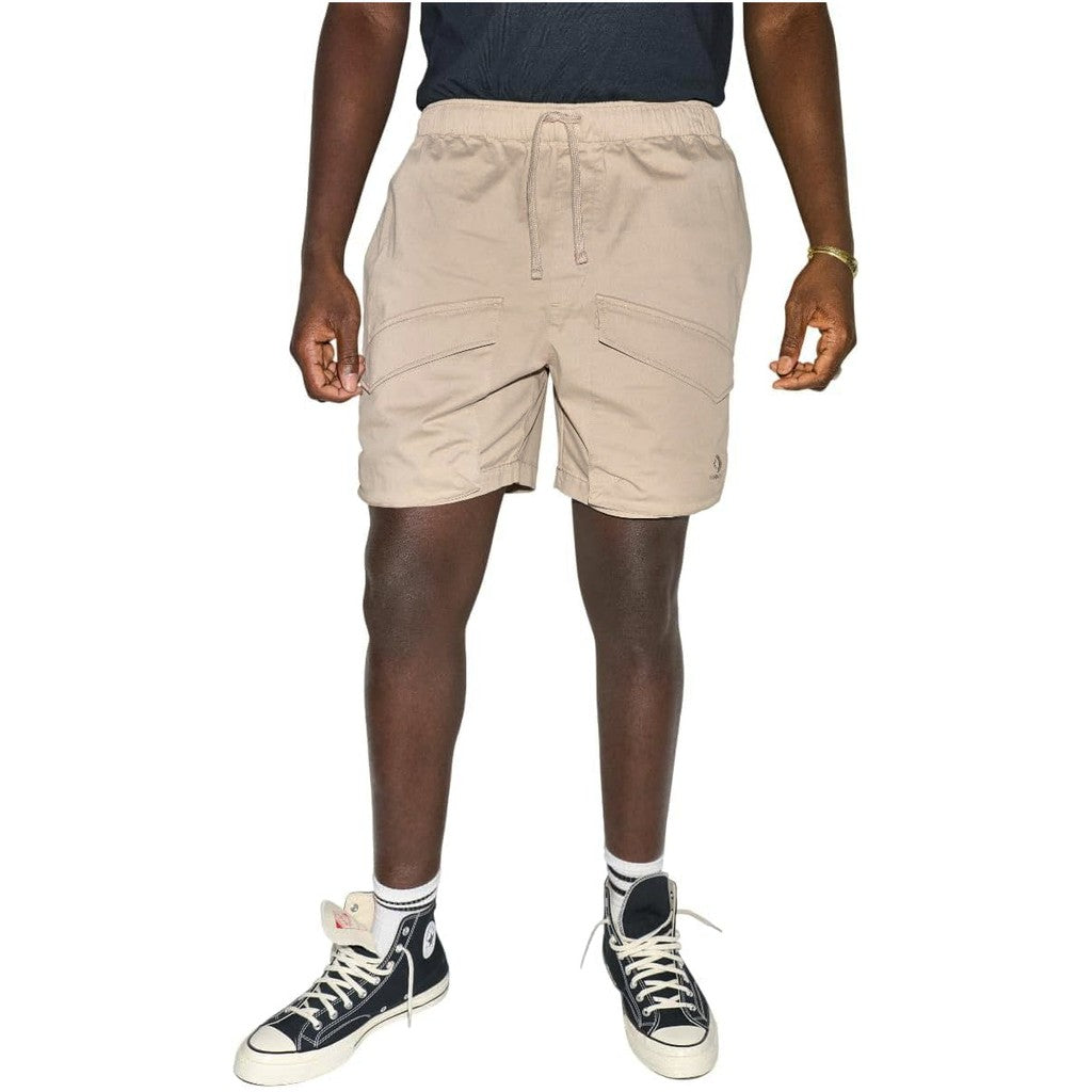 Converse Bermuda short met trekkoord en logo – Beige